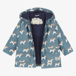 Blue Bulldog Hooded Raincoat