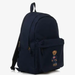 Blue Canvas Polo Bear Backpack (44cm)