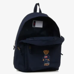 Blue Canvas Polo Bear Backpack (44cm)