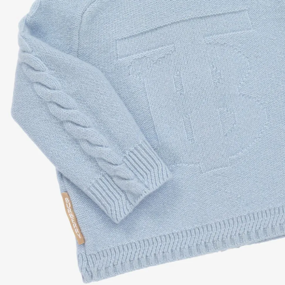 Blue Cashmere Baby Trouser Set