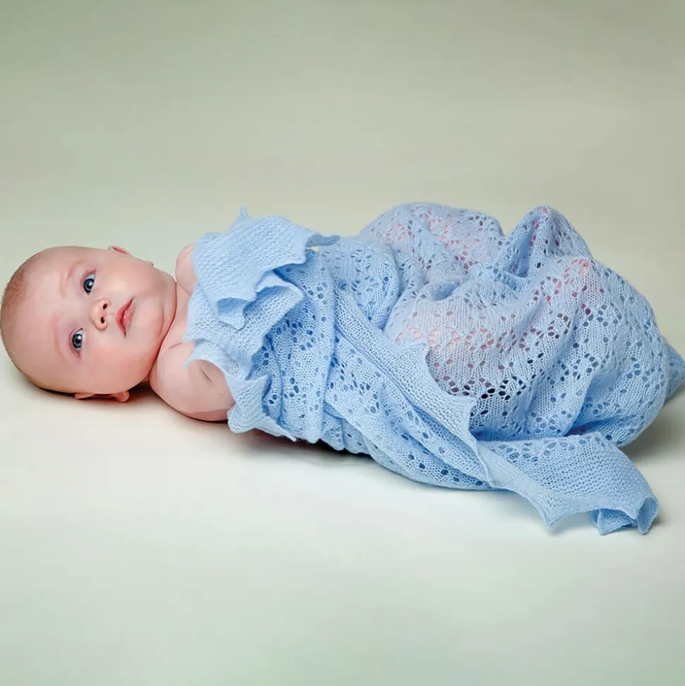 Blue Cashmere Shawl (122cm)