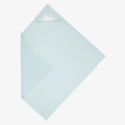 Blue Cotton & Cashmere Hooded Blanket (95cm)