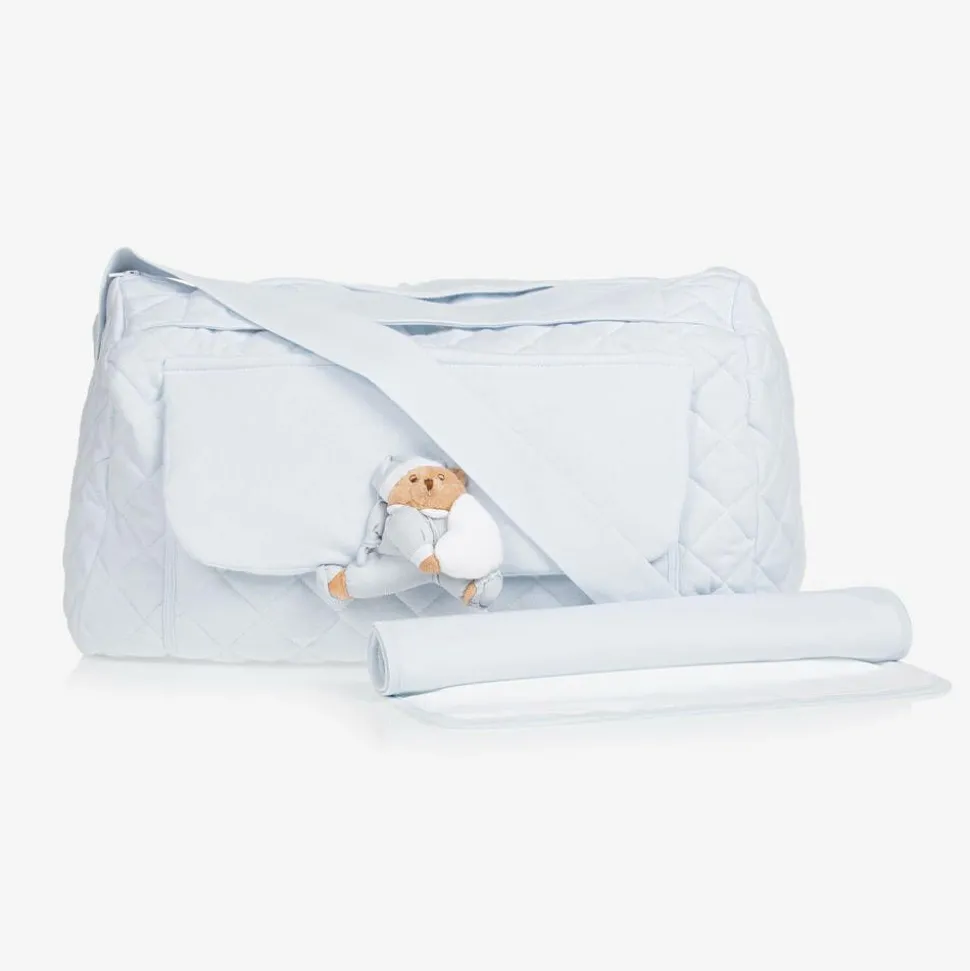 Blue Cotton Baby Changing Bag (44cm)