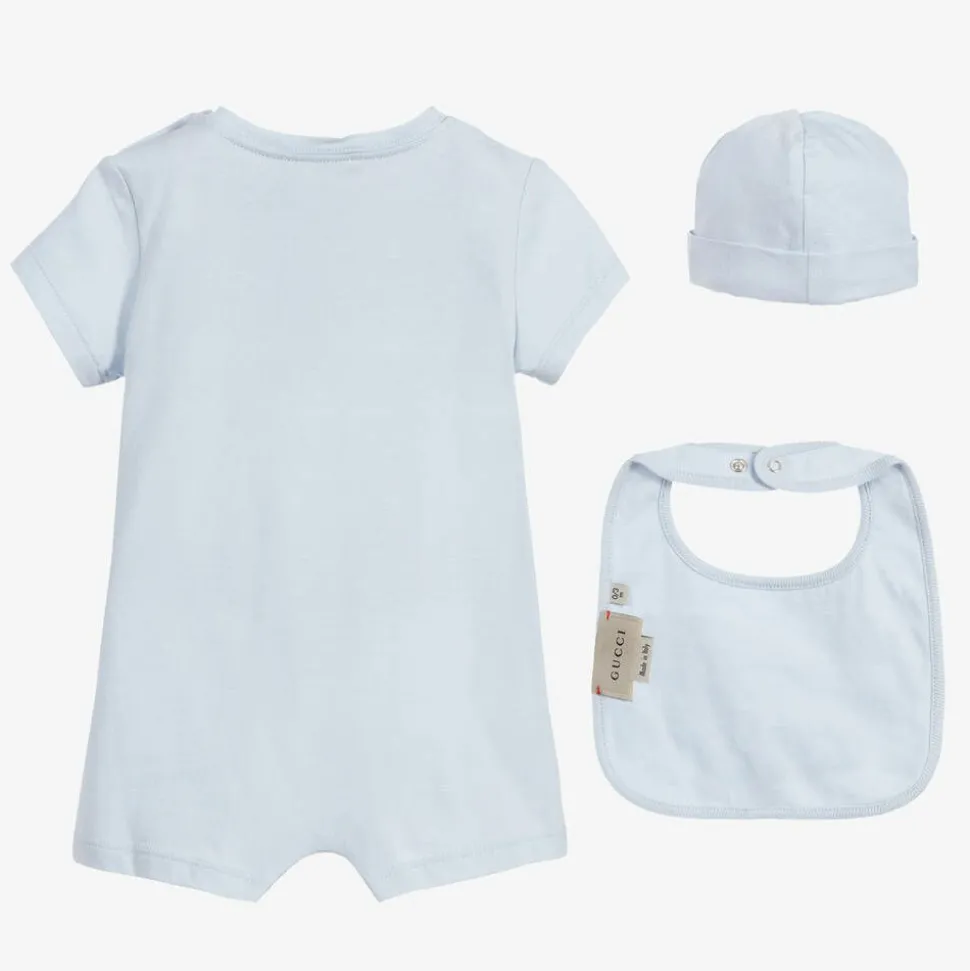 Blue Cotton Babysuit Gift Set