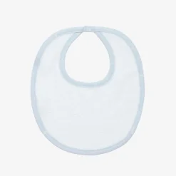 Blue Cotton Crescent Moonlight Baby Bib