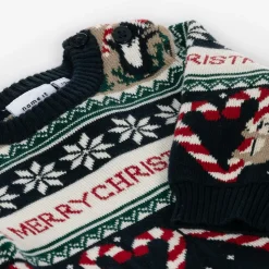 Blue Cotton Fair Isle Christmas Jumper