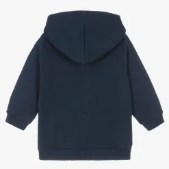 Blue Cotton Interlocking G Zip-Up Hoodie