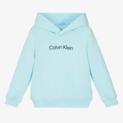 Blue Cotton Jersey Hoodie