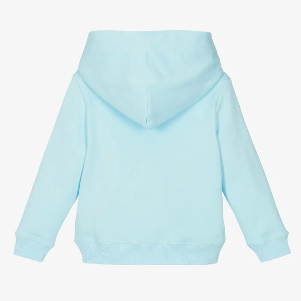 Blue Cotton Jersey Hoodie
