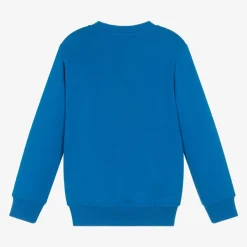 Blue Cotton Teddy Bear Sweatshirt