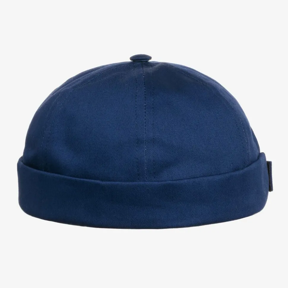 Blue Cotton Twill Retro Hat