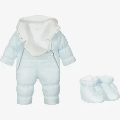 Blue Crown Baby Snowsuit