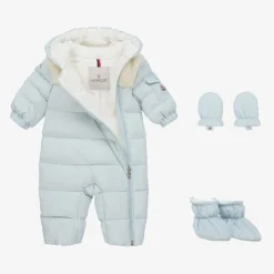 Blue Down Padded Sefou Baby Snowsuit