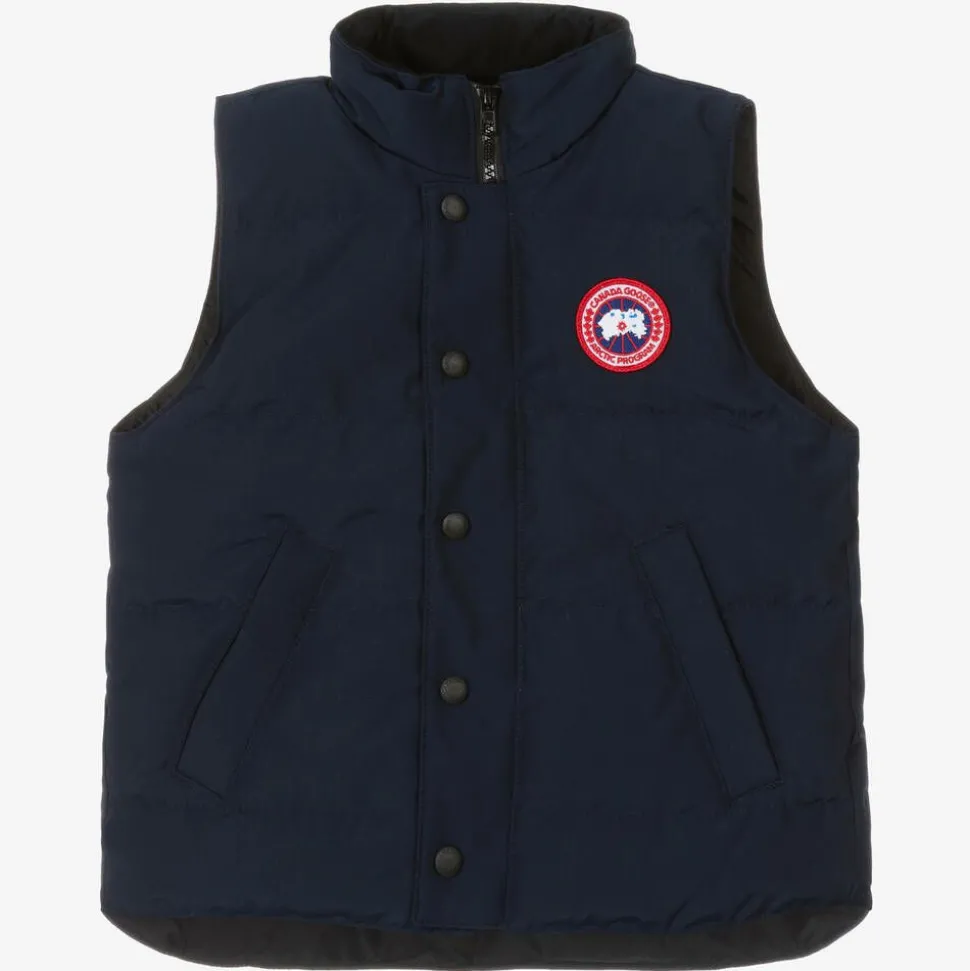 Blue Down Padded Vanier Gilet