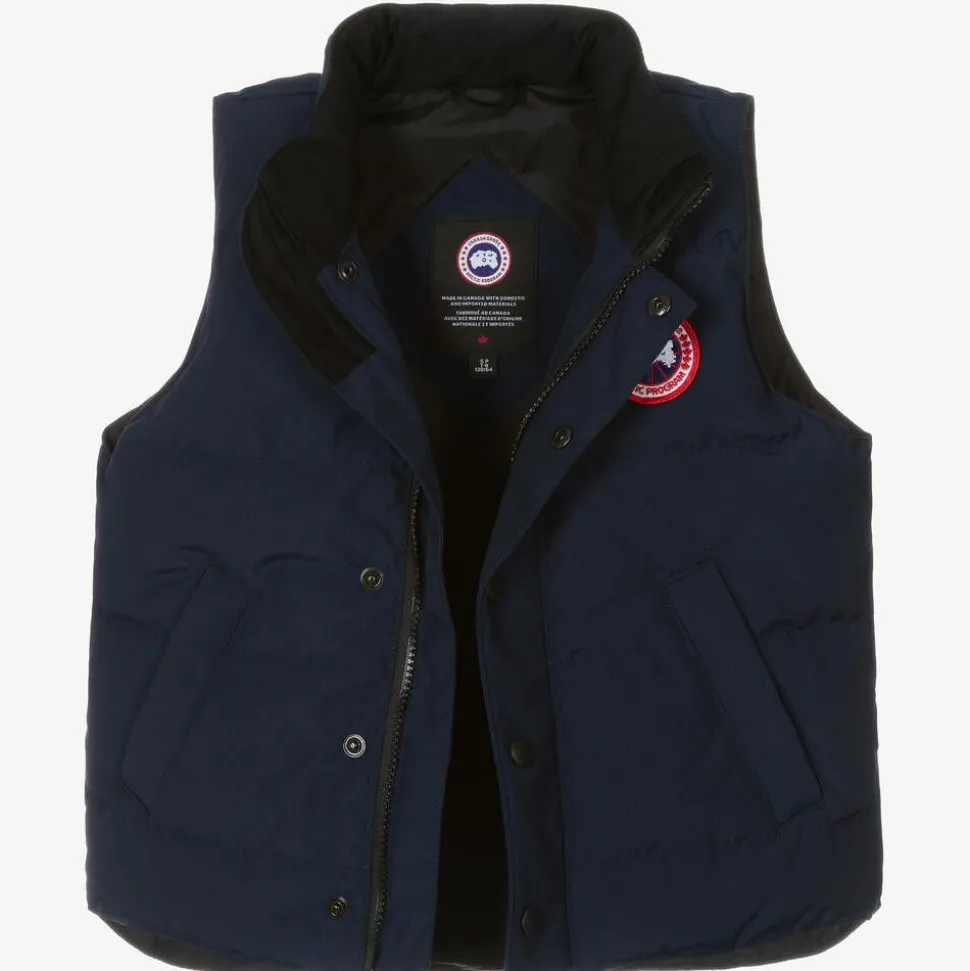 Blue Down Padded Vanier Gilet