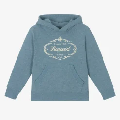Blue Embroidered Hoodie