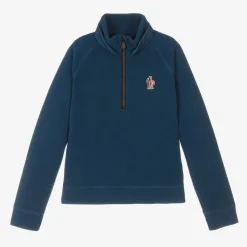 Blue Fleece Zip-Up Top
