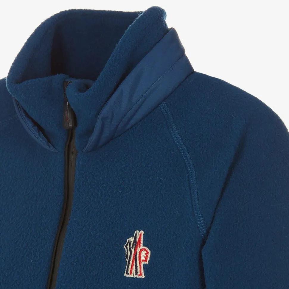 Blue Fleece Zip-Up Top