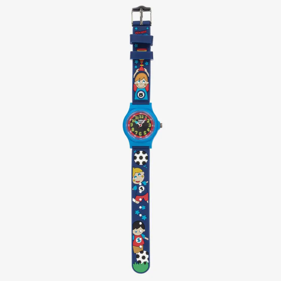 Blue Football Analogue Watch