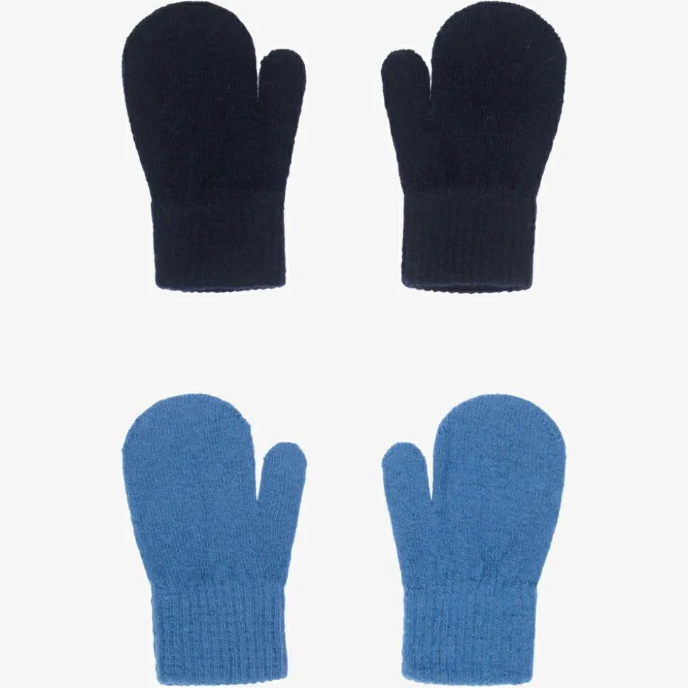 Blue Knitted Mittens (2 Pack)