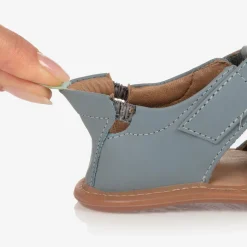 Blue Leather Baby Sandals