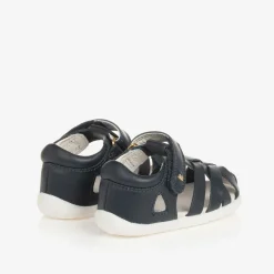 Blue Leather First Walker Sandals