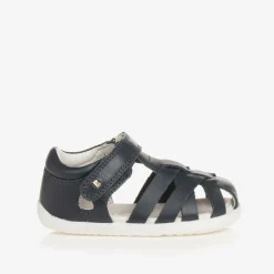 Blue Leather First Walker Sandals