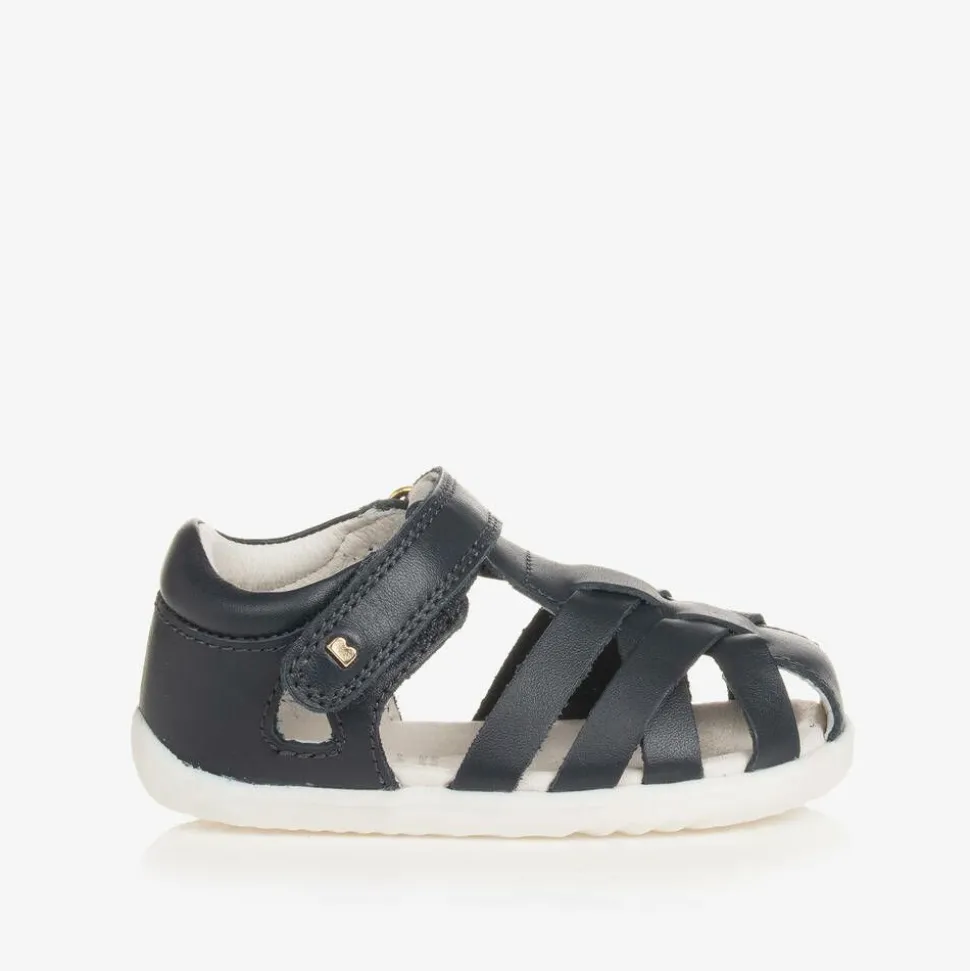 Blue Leather First Walker Sandals