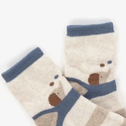 Blue Organic Cotton Baby Socks (4 Pack)