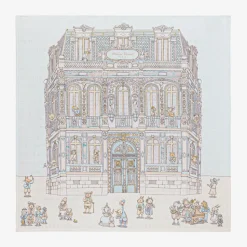 Blue Organic Cotton Swaddle & Bib Set