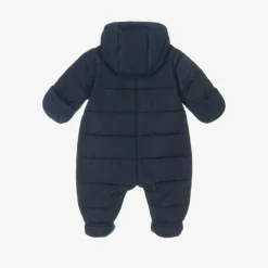 Blue Padded Baby Snowsuit