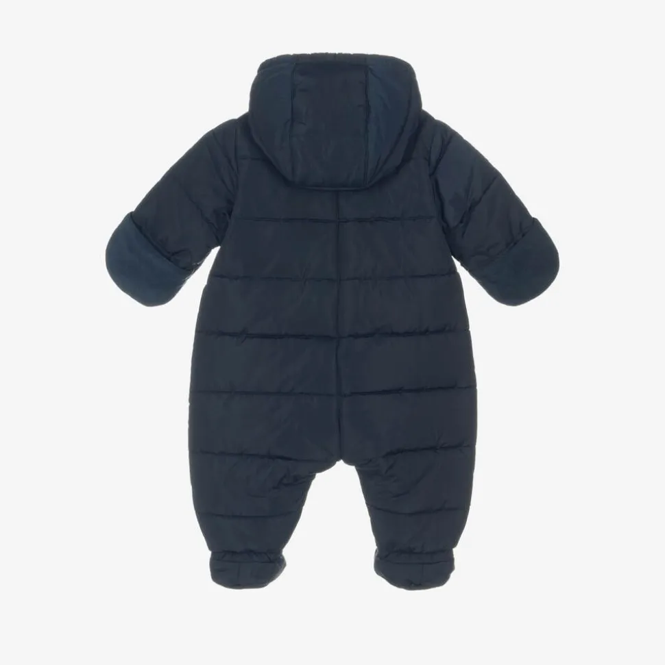 Blue Padded Baby Snowsuit