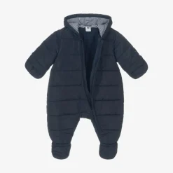 Blue Padded Baby Snowsuit