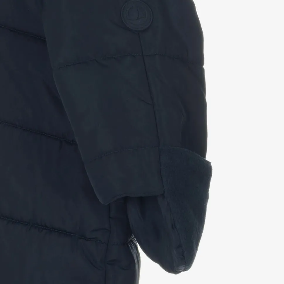 Blue Padded Baby Snowsuit