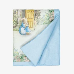 Blue Padded Linen & Cotton Blanket (95cm)