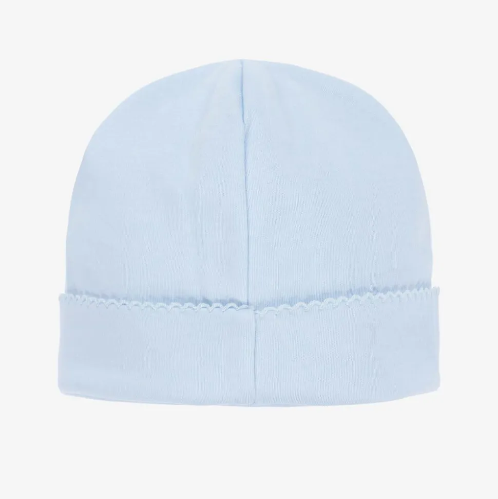 Blue Pima Cotton Baby Hat