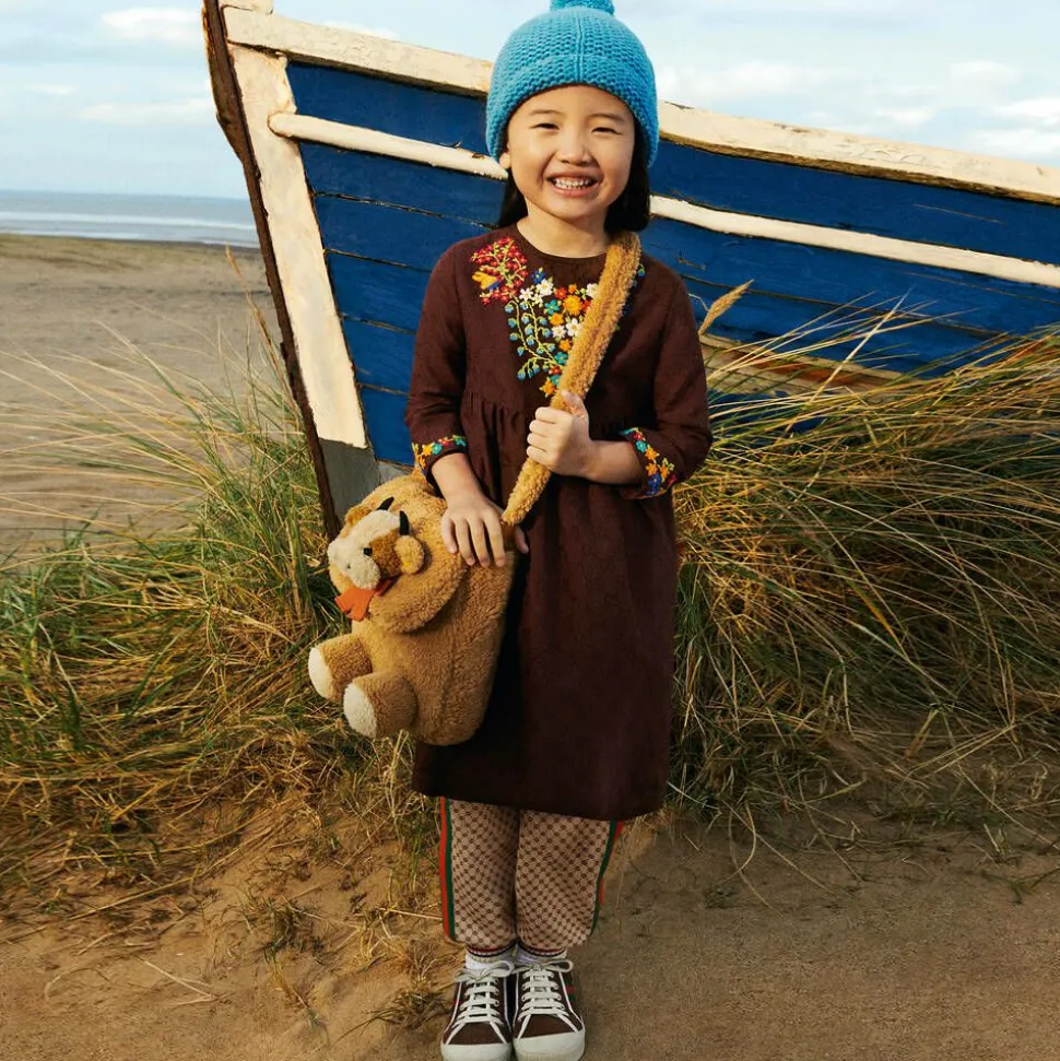 Blue Pom-Pom Wool Hat