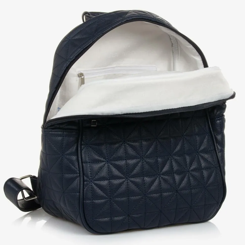 Blue Quilted Changing Backpack (34cm)