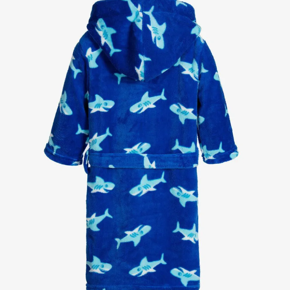 Blue Shark Fleece Dressing Gown