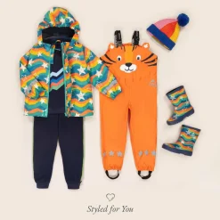 Blue Star Print Raincoat