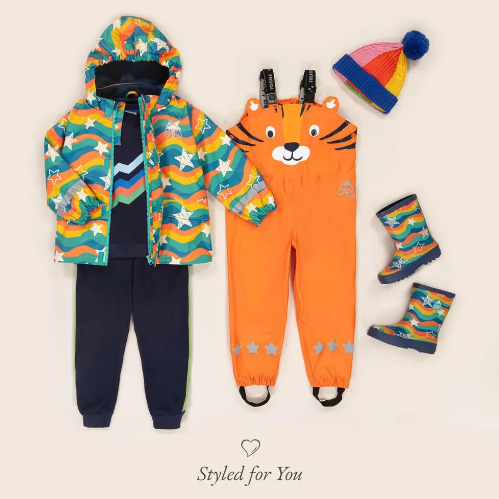 Blue Star Print Raincoat