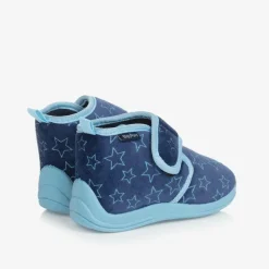 Blue Star Velour Slippers