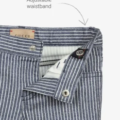 Blue Striped Logo Jeans