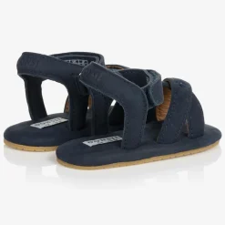 Blue Suede Baby Sandals