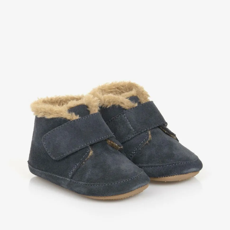 Blue Suede Leather First Walker Shoes