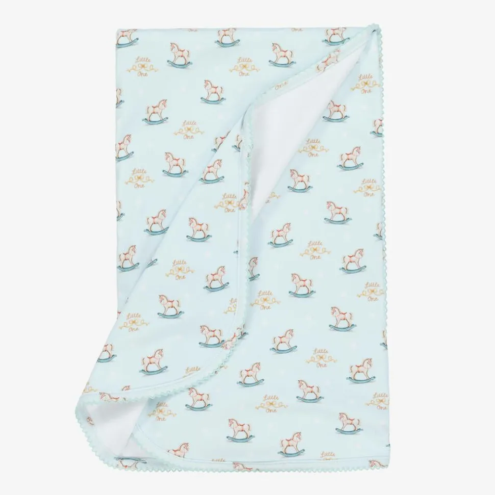 Blue Supima Cotton Rocking Horse Blanket (80cm)