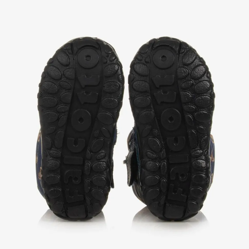 Blue Teddy Bear Snow Boots