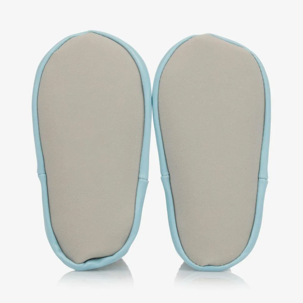 Blue Tractor Slipper Socks