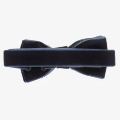 Blue Velvet Bow Tie (10cm)