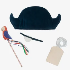 Blue Velvet Pirate Hat Costume Set